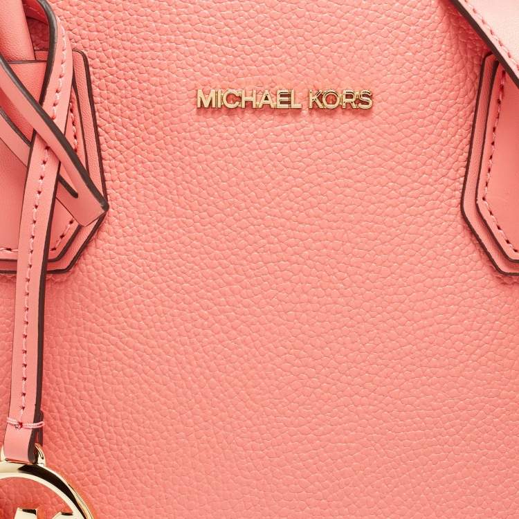 Pre Owned Michael Kors Grapefruit Leather Large Mercer Tote