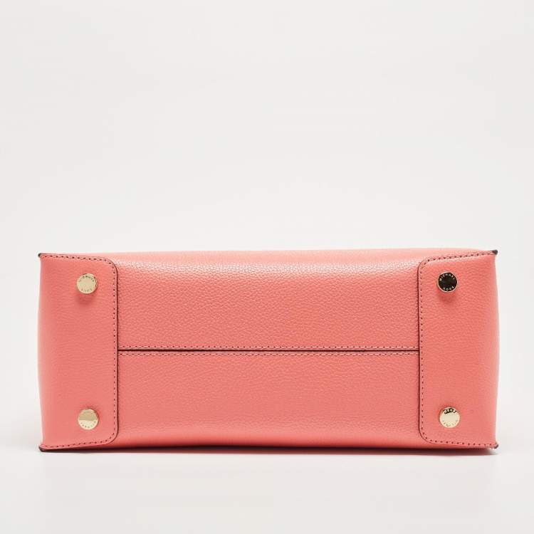 Pre Owned Michael Kors Grapefruit Leather Large Mercer Tote