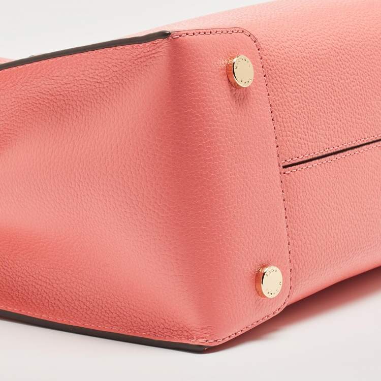 Pre Owned Michael Kors Grapefruit Leather Large Mercer Tote