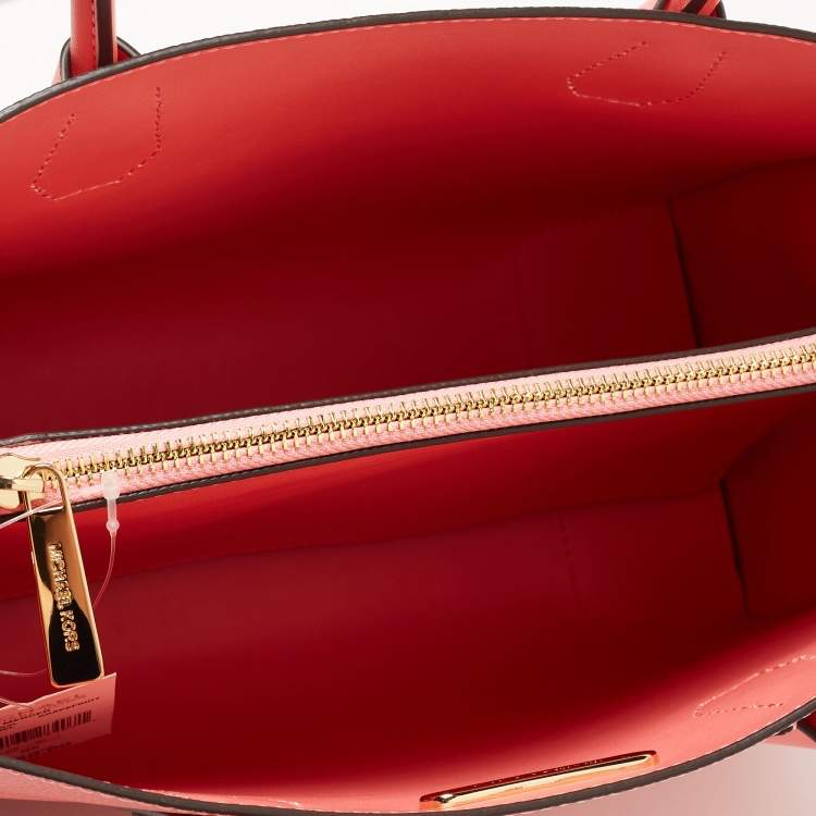 Pre Owned Michael Kors Grapefruit Leather Large Mercer Tote