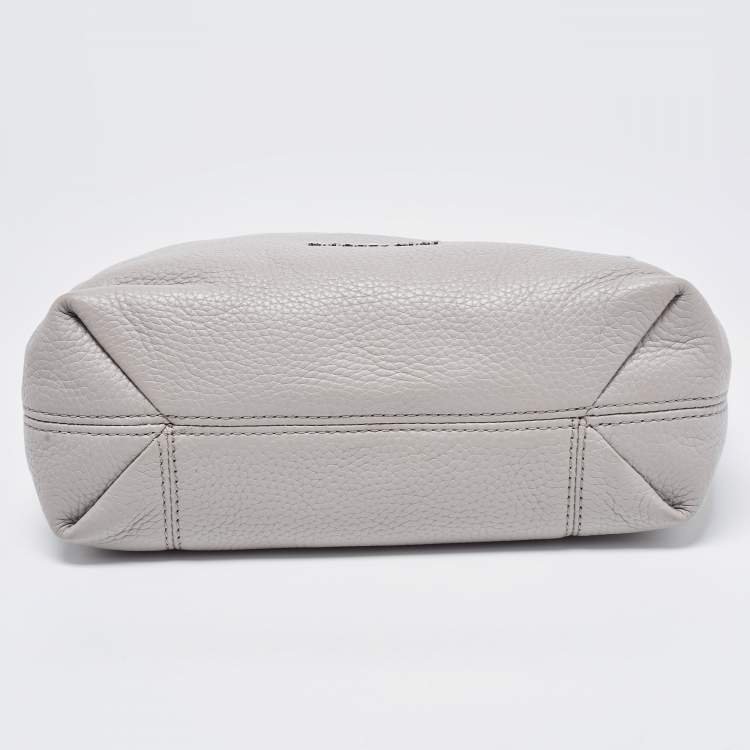 Pre Owned Michael Kors Grey Leather Medium Jet Set Chain Shoulder Bag