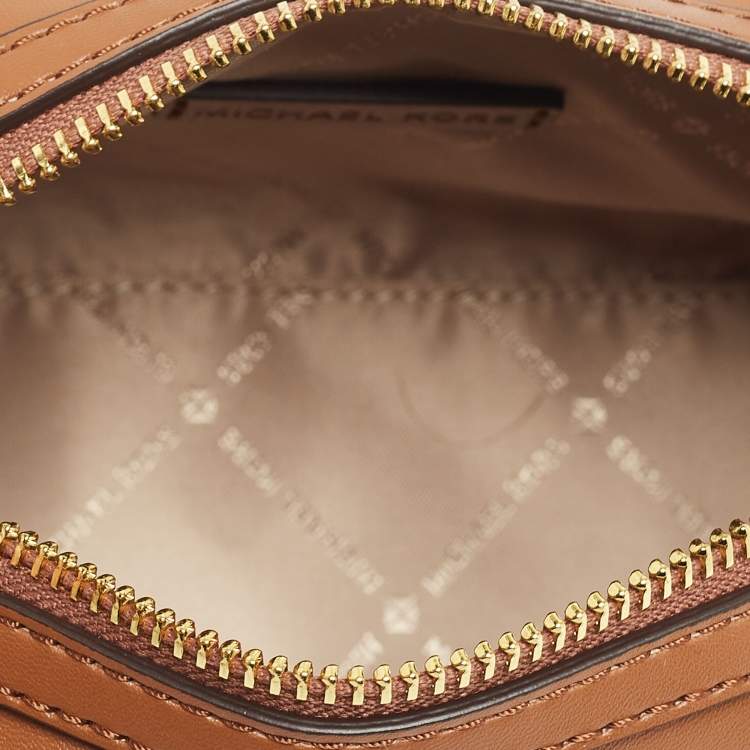 Pre Owned Michael Kors Brown Signature Canvas And Leather Extra Small Duffle Bag