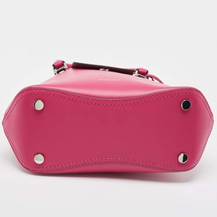 Pre Owned Michael Kors Deep Fuchsia Leather Medium Blakely Satchel