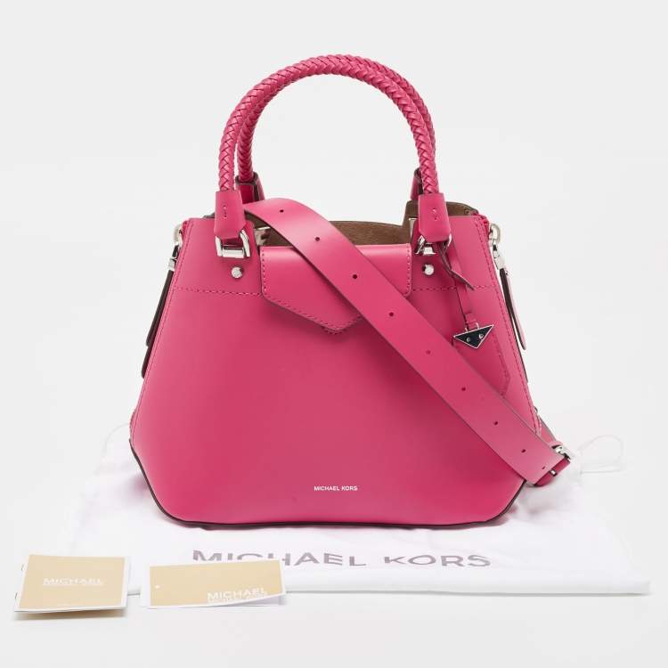 Pre Owned Michael Kors Deep Fuchsia Leather Medium Blakely Satchel
