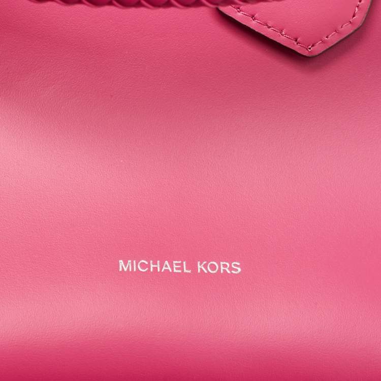 Pre Owned Michael Kors Deep Fuchsia Leather Medium Blakely Satchel