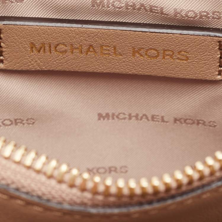 Pre Owned Michael Kors Ultra Pink Perforated Leather Medium Mercer Tote