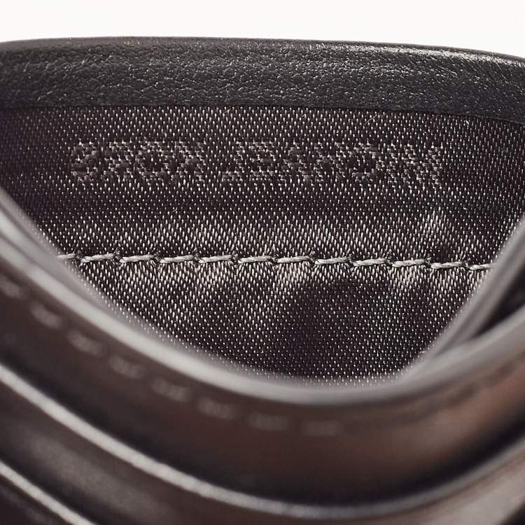Pre Owned Michael Kors Black Signature Coated Canvas and Leather Studded Tall Card Case