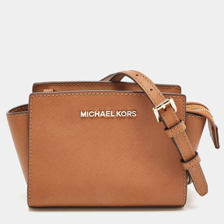 Michael Kors Saffiano Leather Tote Bag - Brown Totes, Handbags - MIC256199  | The RealReal