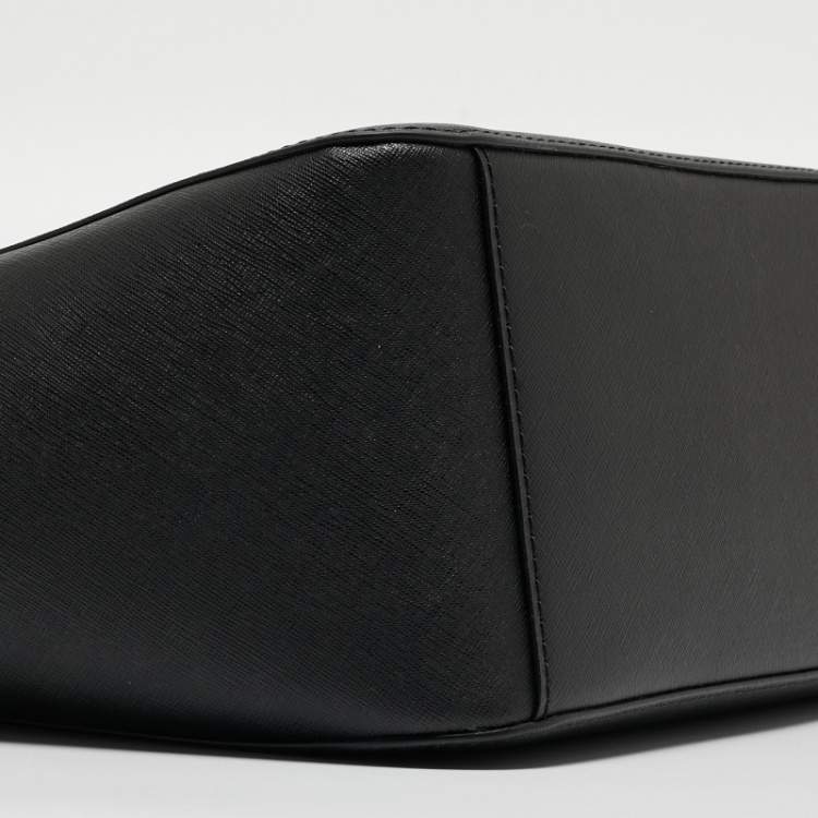 مملوكة مسبقًا Michael Kors Black Leather Large Jet Set Chain Tote