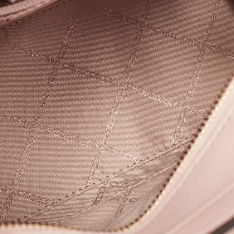 Pre Owned Michael Kors Pink Leather Small Nouveau Hamilton Satchel