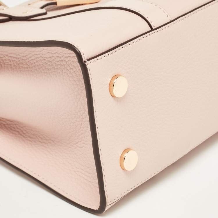 Pre Owned Michael Kors Pink Leather Small Nouveau Hamilton Satchel