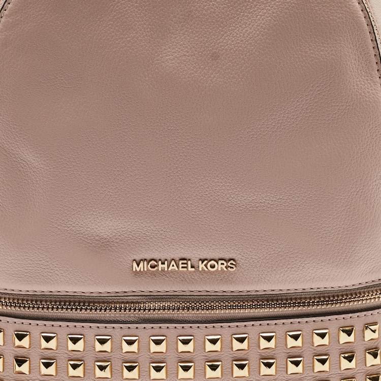 مملوكة مسبقًا Michael Kors Light Pink Leather Rhea Backpack