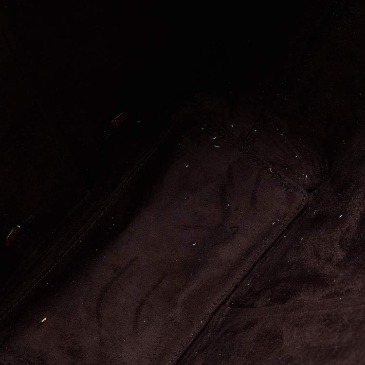 Pre Owned Michael Kors Brown Croc Embossed Leather Izzy Tote