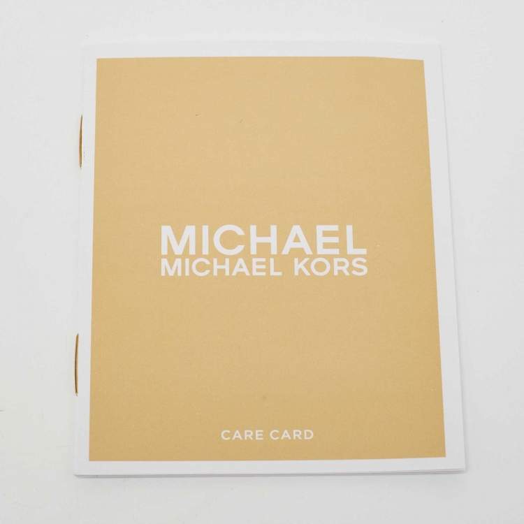 Pre Owned Michael Kors Brown Signature Coated Canvas Large Reed Wallet