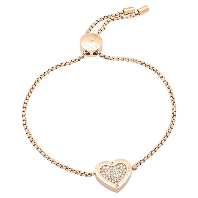 Michael Kors Women's Stainless Steel Chain Bracelet with Crystal Accents  SILVER CIRCLE LOGO - Walmart.com
