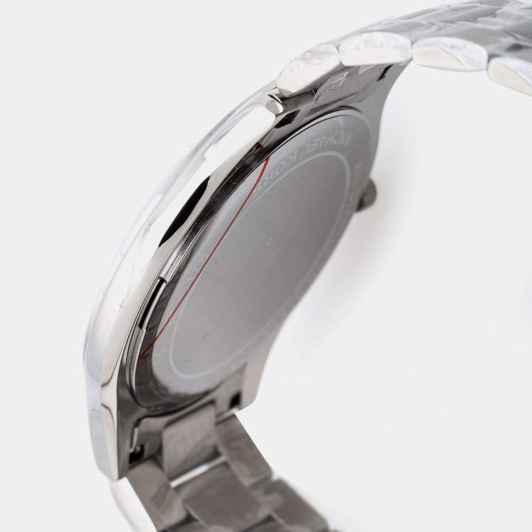 Pre Owned Michael Kors Silver Stainless Steel Runway MK3178  Women's Wristwatch 42 mm