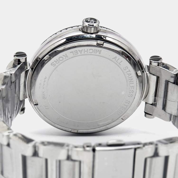 Pre Owned Michael Kors Silver Stainless Steel Skylar MK5866 Women's Wristwatch 40 mm