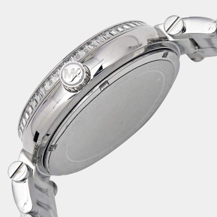Pre Owned Michael Kors Silver Stainless Steel Skylar MK5866 Women's Wristwatch 40 mm