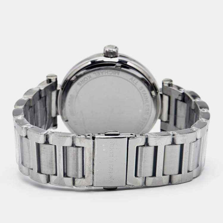 Pre Owned Michael Kors Silver Stainless Steel Skylar MK5866 Women's Wristwatch 40 mm
