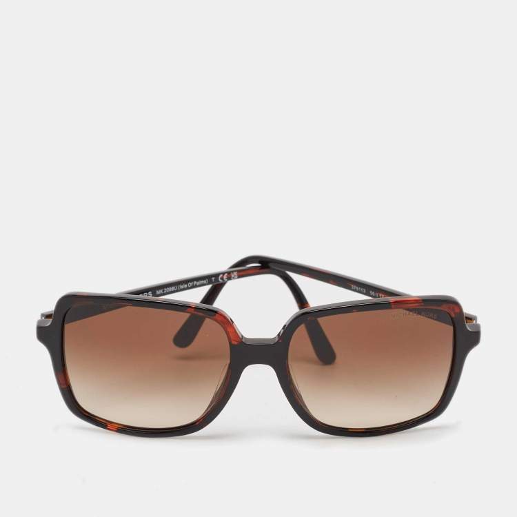 Pre Owned Michael Kors Brown Gradient 378113 Isle of Palms Square Sunglasses