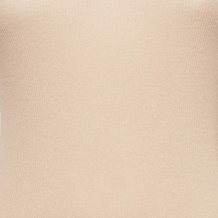 Pre Owned Michael Kors Pink Cashmere Rib Knit Sweater M