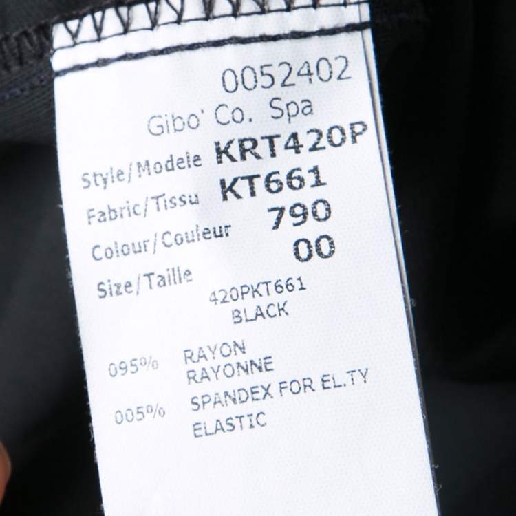 مملوكة مسبقًا Michael Kors Black Draped Knit Metal Buckle Detail One Shoulder Dress XS