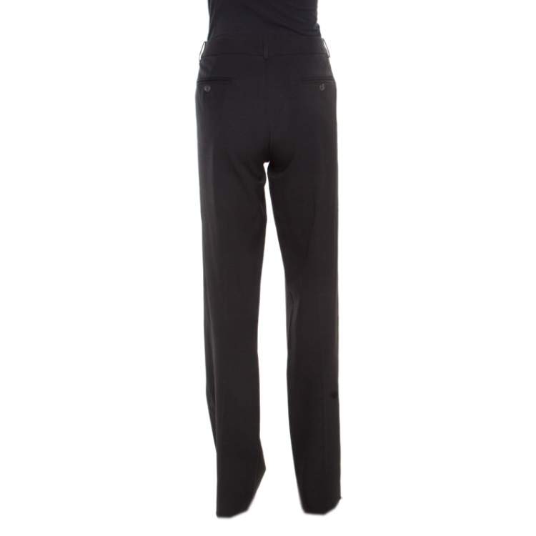 Pre Owned Michael Kors Black Wool Straight Fit Tailored Trousers M