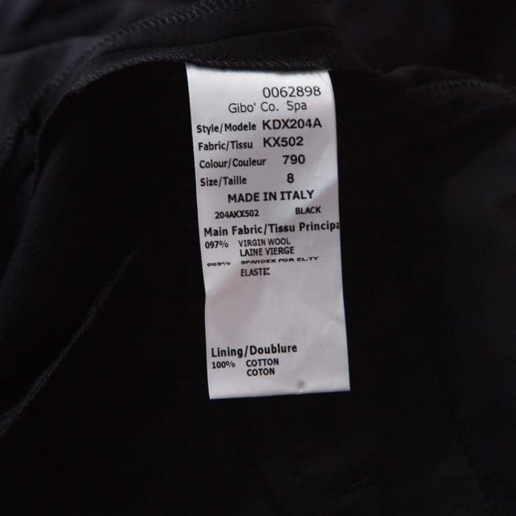 Pre Owned Michael Kors Black Wool Straight Fit Tailored Trousers M
