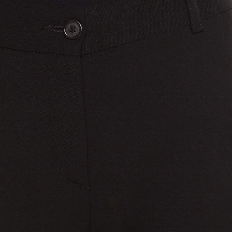 Pre Owned Michael Kors Black Wool Straight Fit Tailored Trousers M