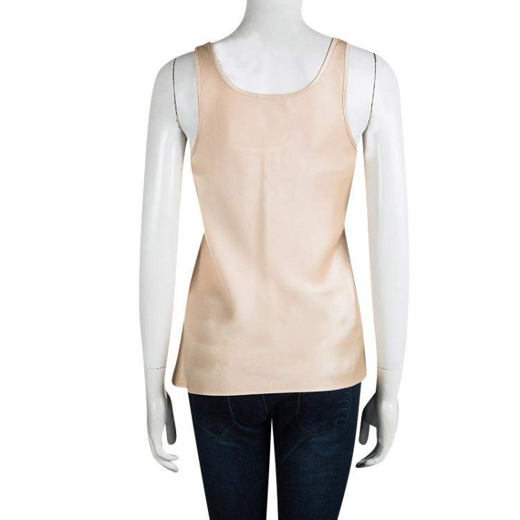 Pre Owned Michael Kors Beige Sleeveless Top S