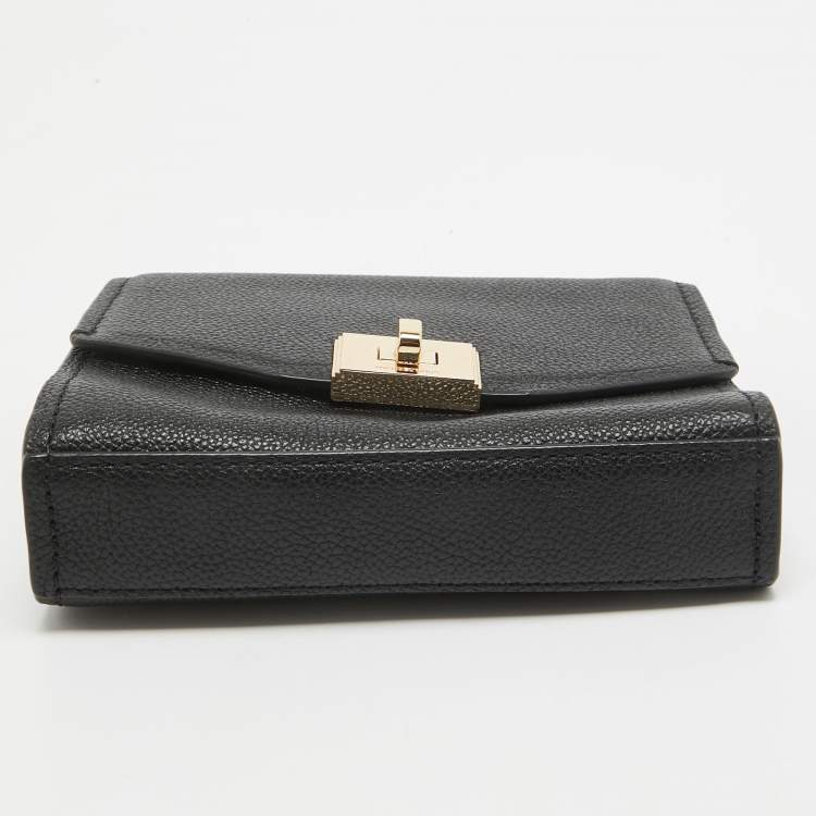 Pre Owned Michael Kors Black Leather XS Cassie Crossbody Bag