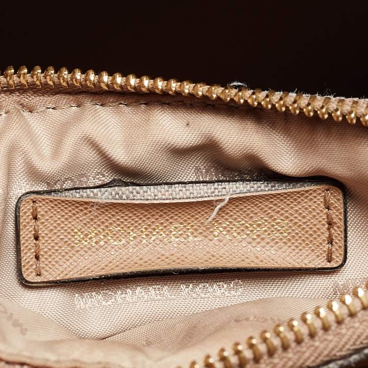 Pre Owned Michael Kors Brown Leather Mini Studded Mercer Tote