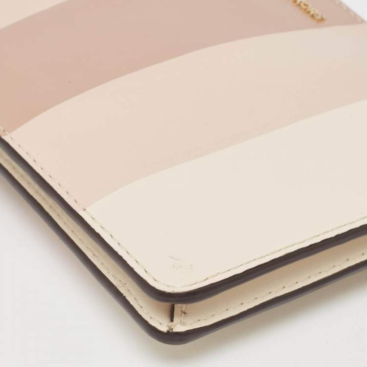 Pre Owned Michael Kors Multicolor Leather Stripe Daniel Wristlet Pouch