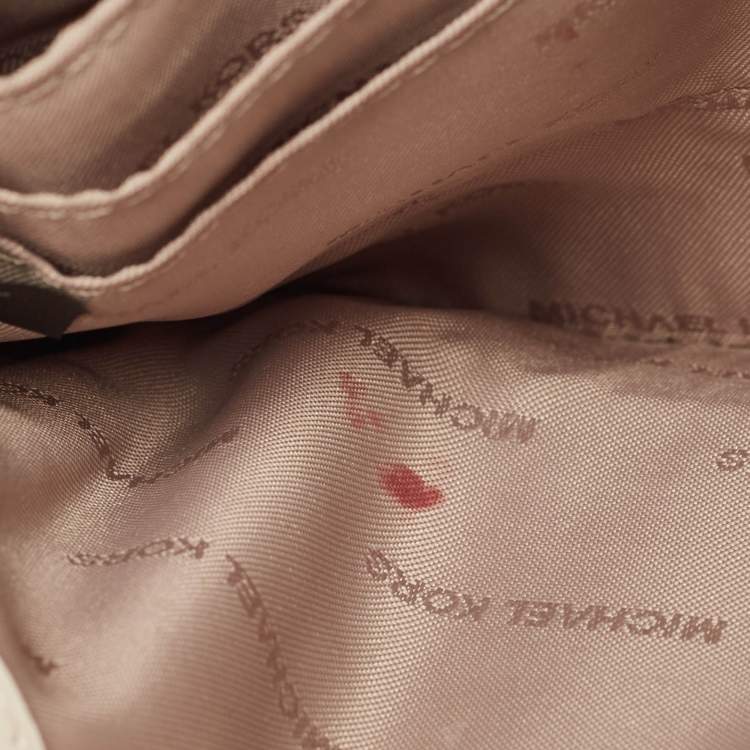 Pre Owned Michael Kors Multicolor Leather Stripe Daniel Wristlet Pouch