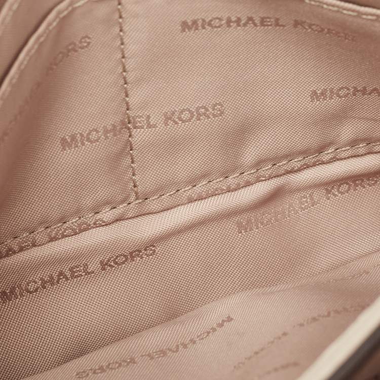 Pre Owned Michael Kors Multicolor Leather Stripe Daniel Wristlet Pouch