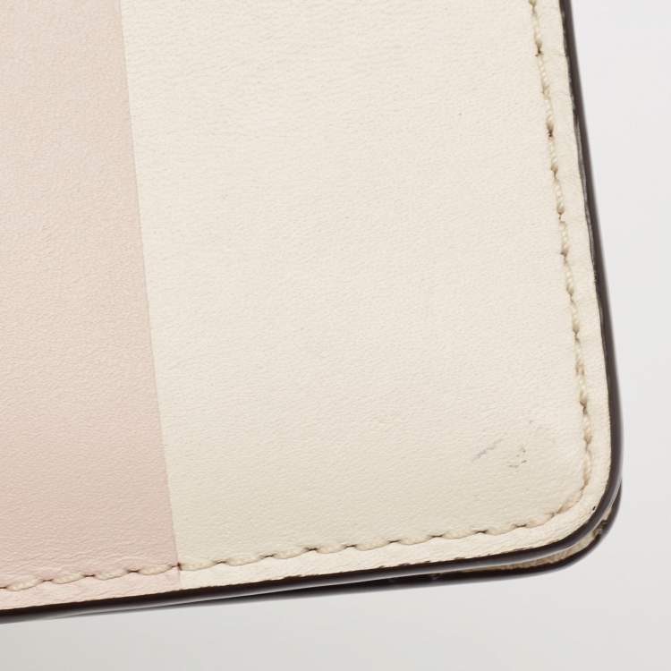 Pre Owned Michael Kors Multicolor Leather Stripe Daniel Wristlet Pouch