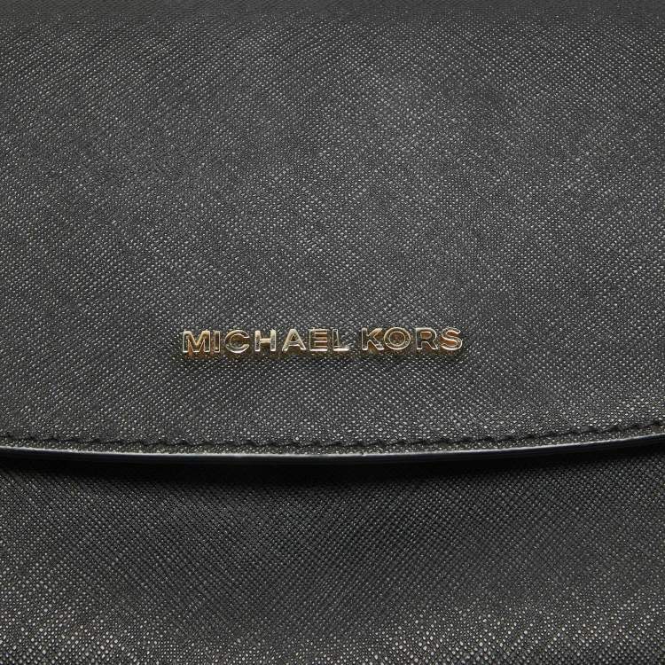 Pre Owned Michael Kors Black Saffiano Leather Sofia Top Handle Bag