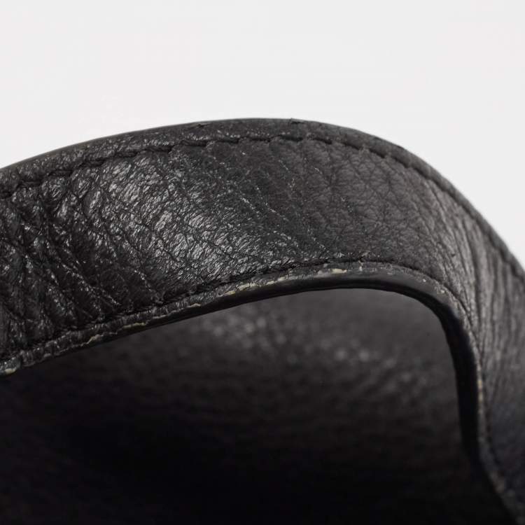 Pre Owned Michael Kors Black Leather Large Camden Drawstring Shoulder Bag