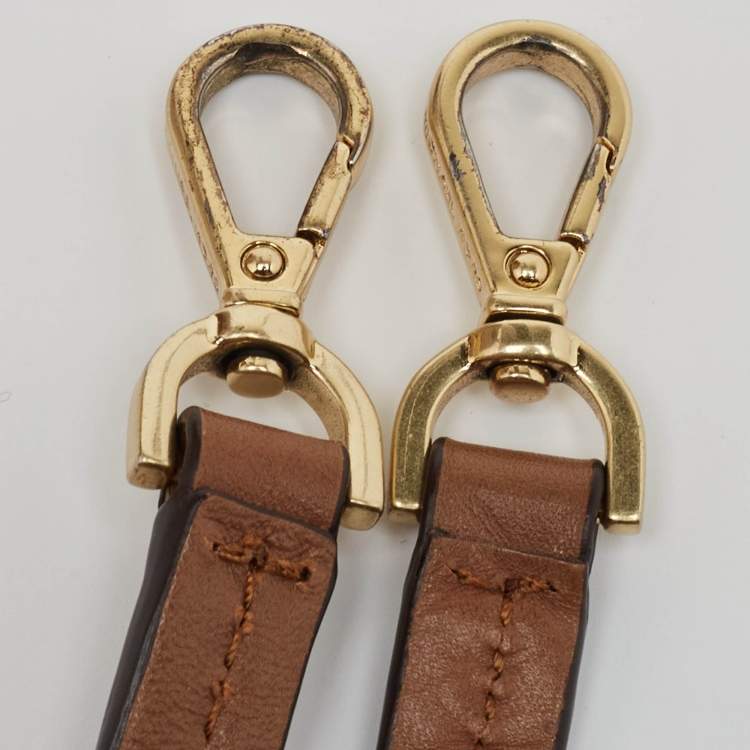 Pre Owned Michael Kors Brown/Beige Signature Coated Canvas and Leather Mini Mercer Tote
