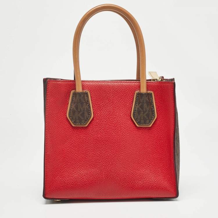 Pre Owned Michael Kors Multicolor Signature Coated Canvas and Leather Mercer Tote