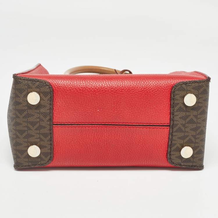 Pre Owned Michael Kors Multicolor Signature Coated Canvas and Leather Mercer Tote