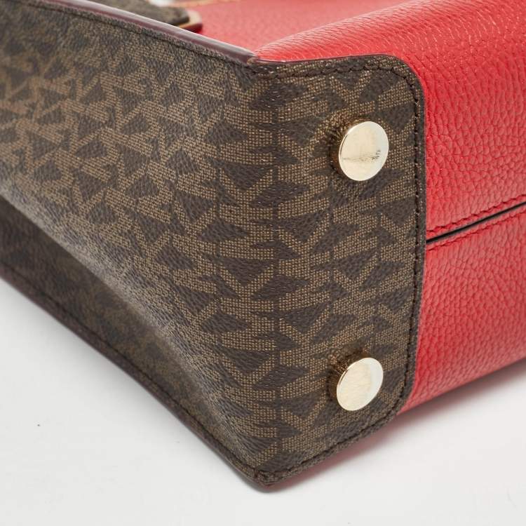 Pre Owned Michael Kors Multicolor Signature Coated Canvas and Leather Mercer Tote