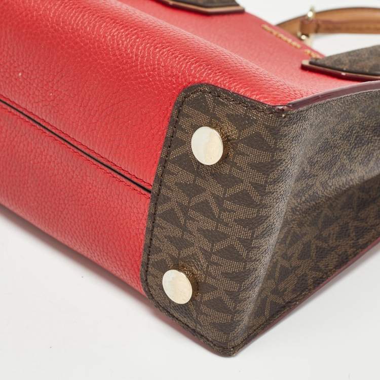 Pre Owned Michael Kors Multicolor Signature Coated Canvas and Leather Mercer Tote