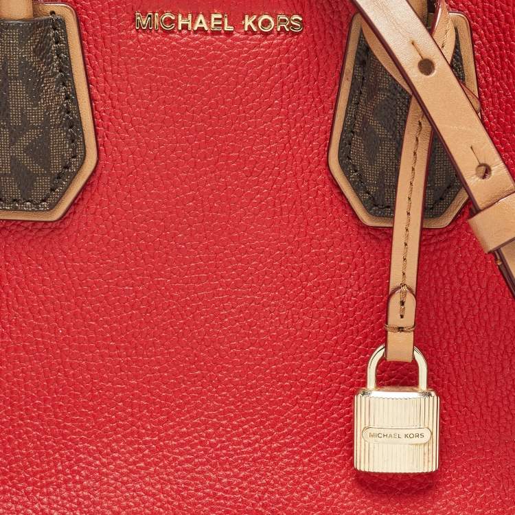 Pre Owned Michael Kors Multicolor Signature Coated Canvas and Leather Mercer Tote