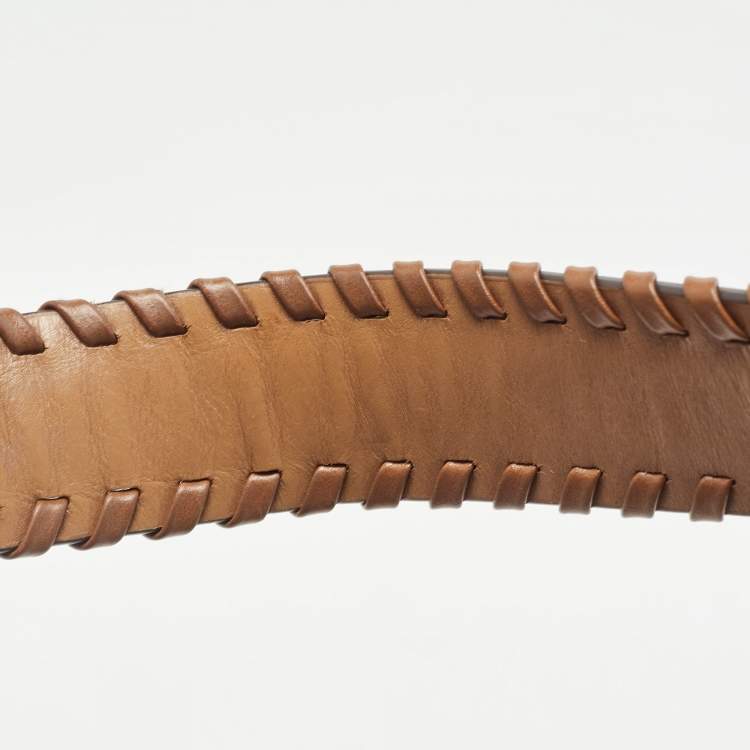 Pre Owned Michael Kors Beige/Brown Signature Coated Canvas and Leather Lauryn Hobo