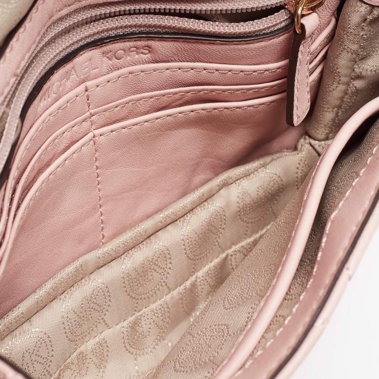 Pre Owned Michael Kors Pink Quilted Leather Small Sloan Crossbody Bag