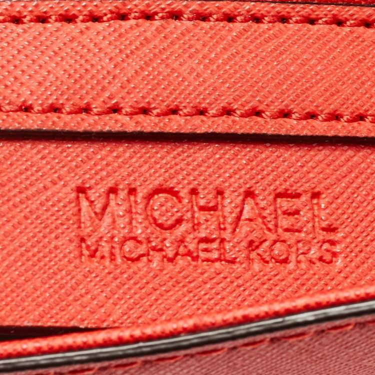 Pre Owned Michael Kors Red Leather Daniela Crossbody Bag
