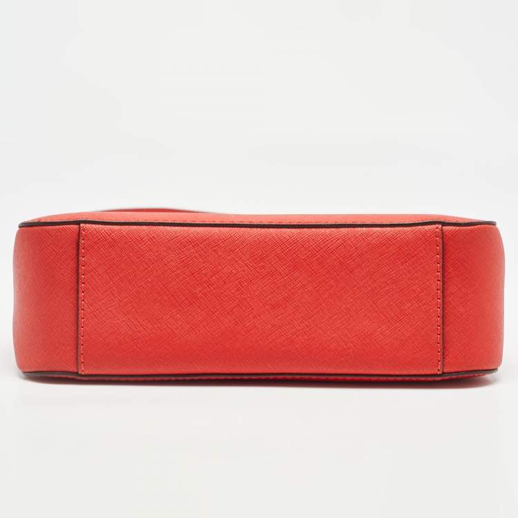 Pre Owned Michael Kors Red Leather Daniela Crossbody Bag