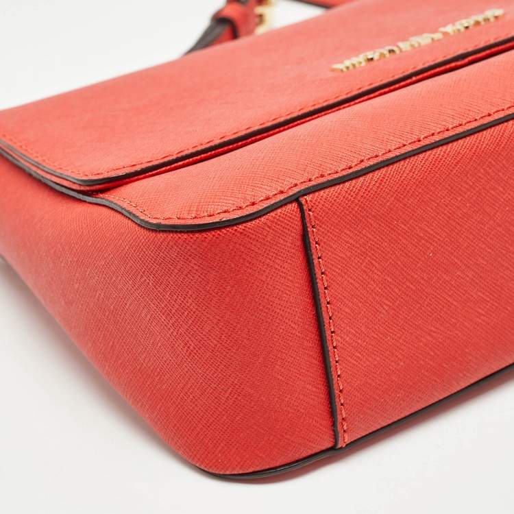Pre Owned Michael Kors Red Leather Daniela Crossbody Bag