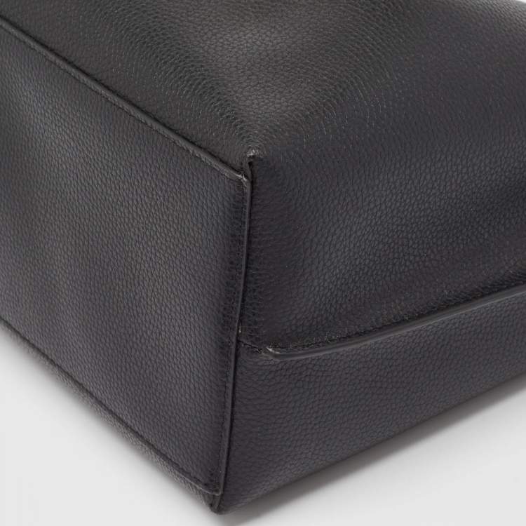 Pre Owned Michael Kors Black Leather Large Emilia East/West Tote